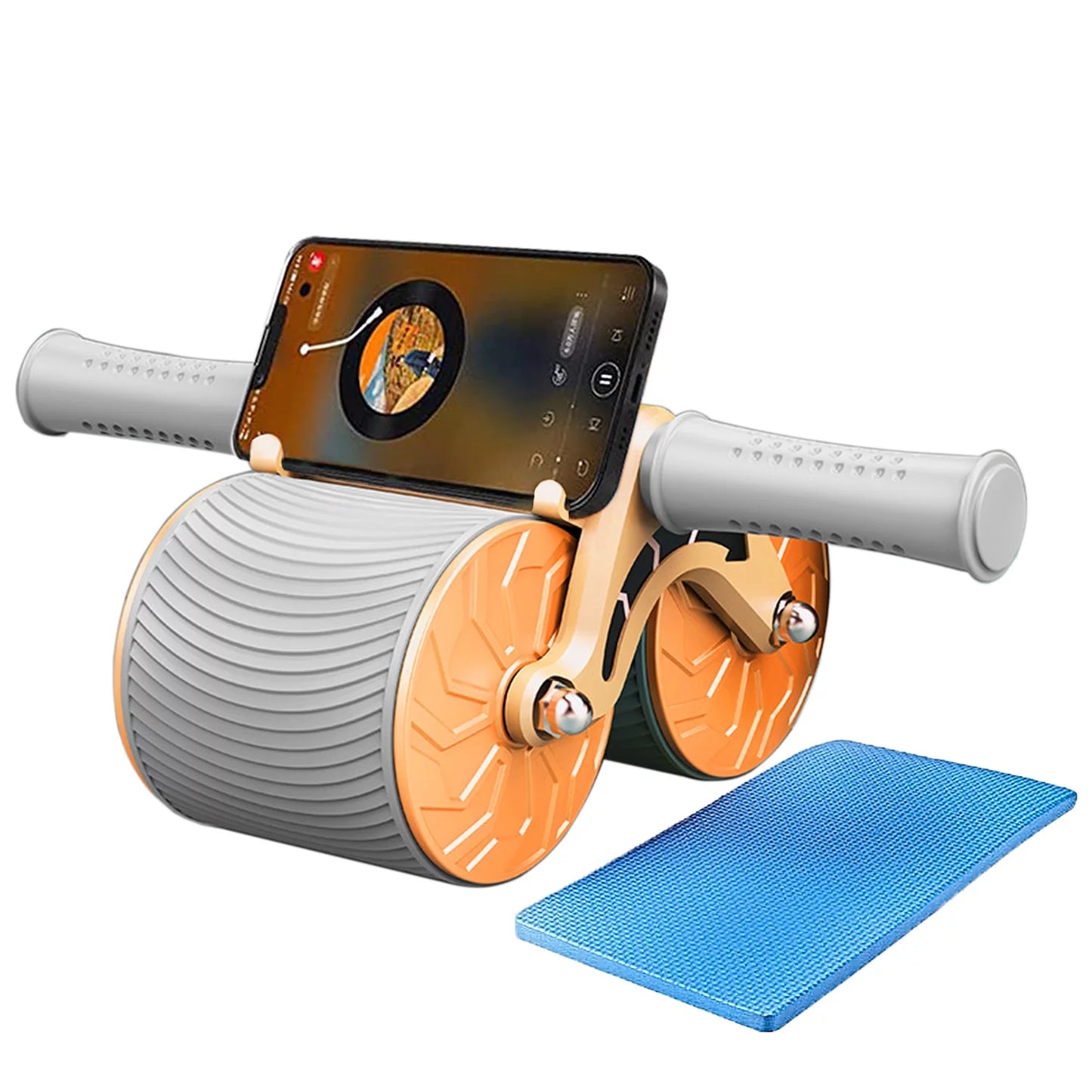 2024 New Ab Abdominal Exercise Roller Elbow Support, Abs Roller Wheel Core Exercise Equipment, Automatic Rebound Abdominal Wheel Orange