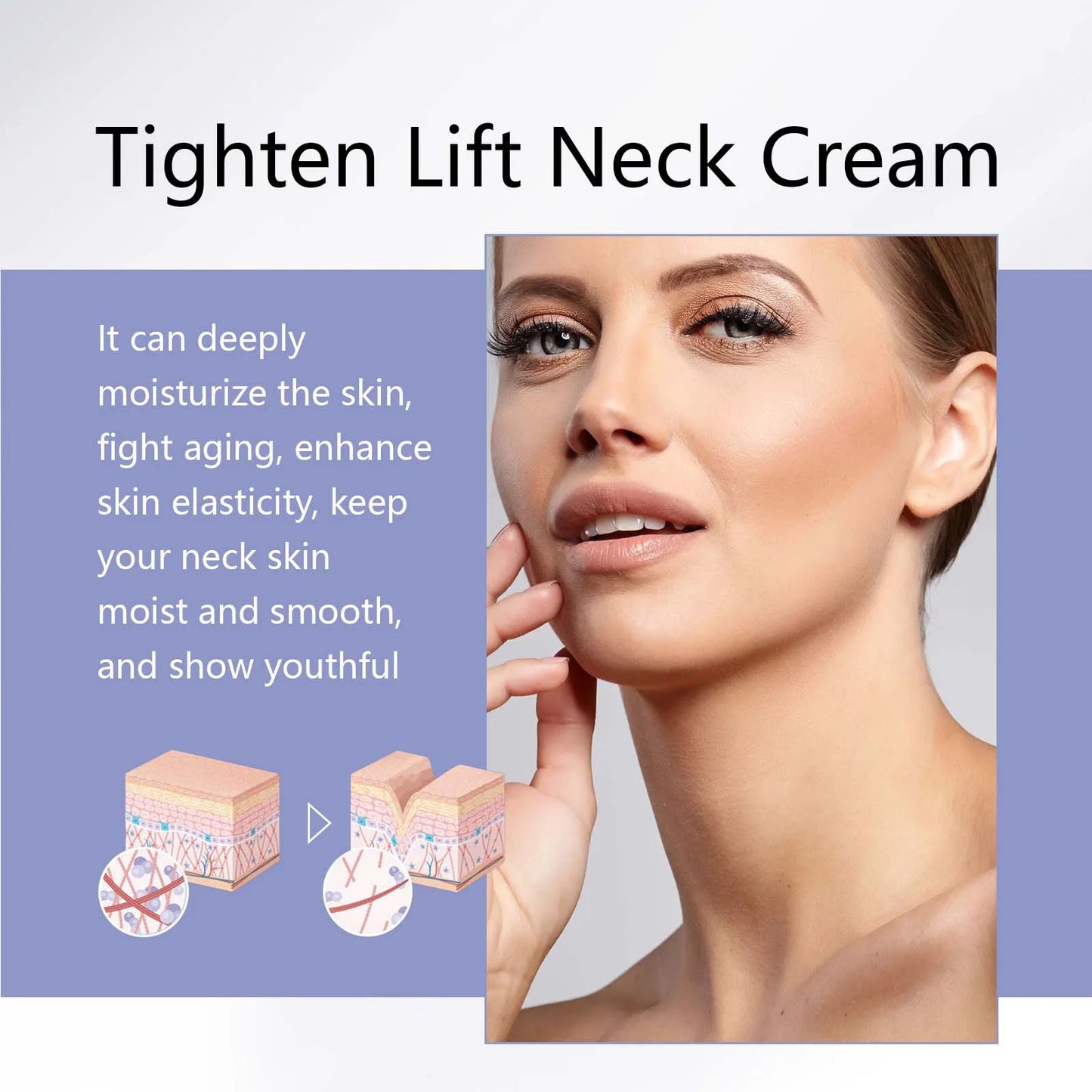 Neck Firming Cream Tightening Lifting Sagging Skin, Anti-Aging Neck Cream for Tightening and Wrinkles for an Even Skin Tone and Neck, Skin Care Moisturizer Face Cream