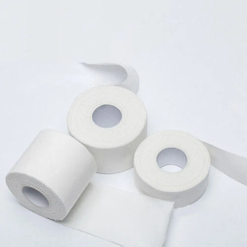 2.5/3.8/5Cm 9.1Meters Sport Athletic Waterproof Cotton White Boxing Adhesive Tape Strain Injury Support Sport Binding Bandage