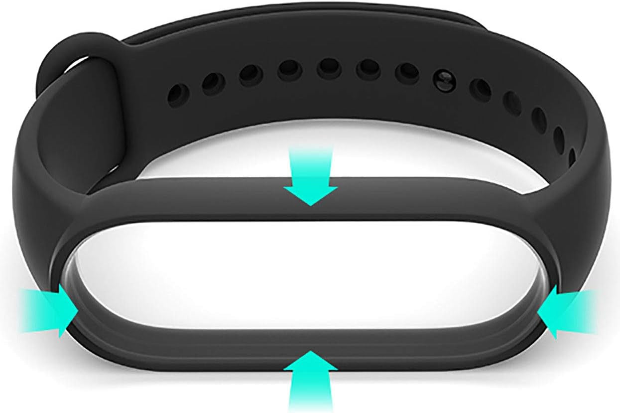 Replacement Bands Compatible with Xiaomi Mi Band 6 Band/Xiaomi Mi Band 5 Band/Amazfit Band 5 Band, Soft Silicone Wristbands, Sport Adjustable Wrist Strap for Women Men