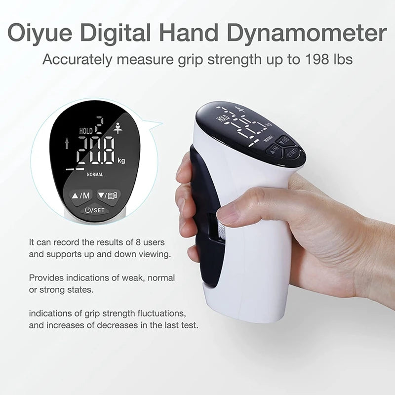 Grip Strength Trainer, Grip Strength Tester Hand Grip Exerciser Auto Capturing Digital Hand Dynamometer