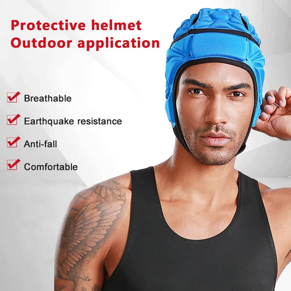 Rugby Football Helmet Headguard Goalie Hat Cap Soft Protective Rugby Headguard Adult