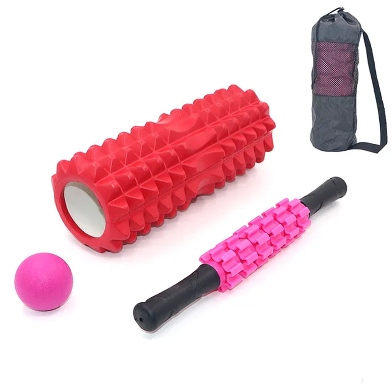 Yoga Column Fitness Equipment Pilates Foam Roller Massager Blocks Train Gym Grid Exercise Accessories Roller for Back Massage