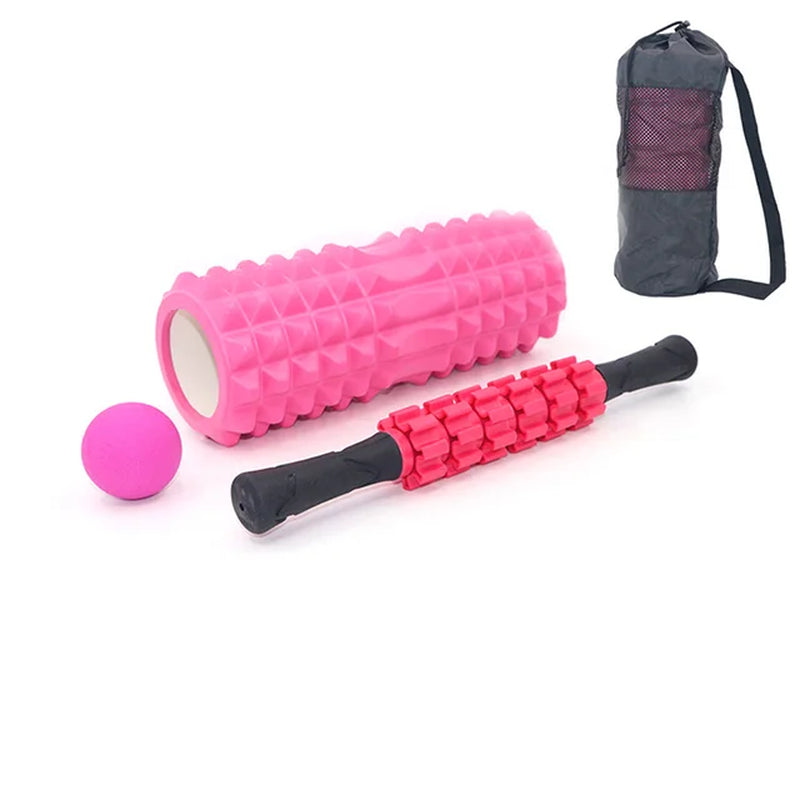 Yoga Column Fitness Equipment Pilates Foam Roller Massager Blocks Train Gym Grid Exercise Accessories Roller for Back Massage