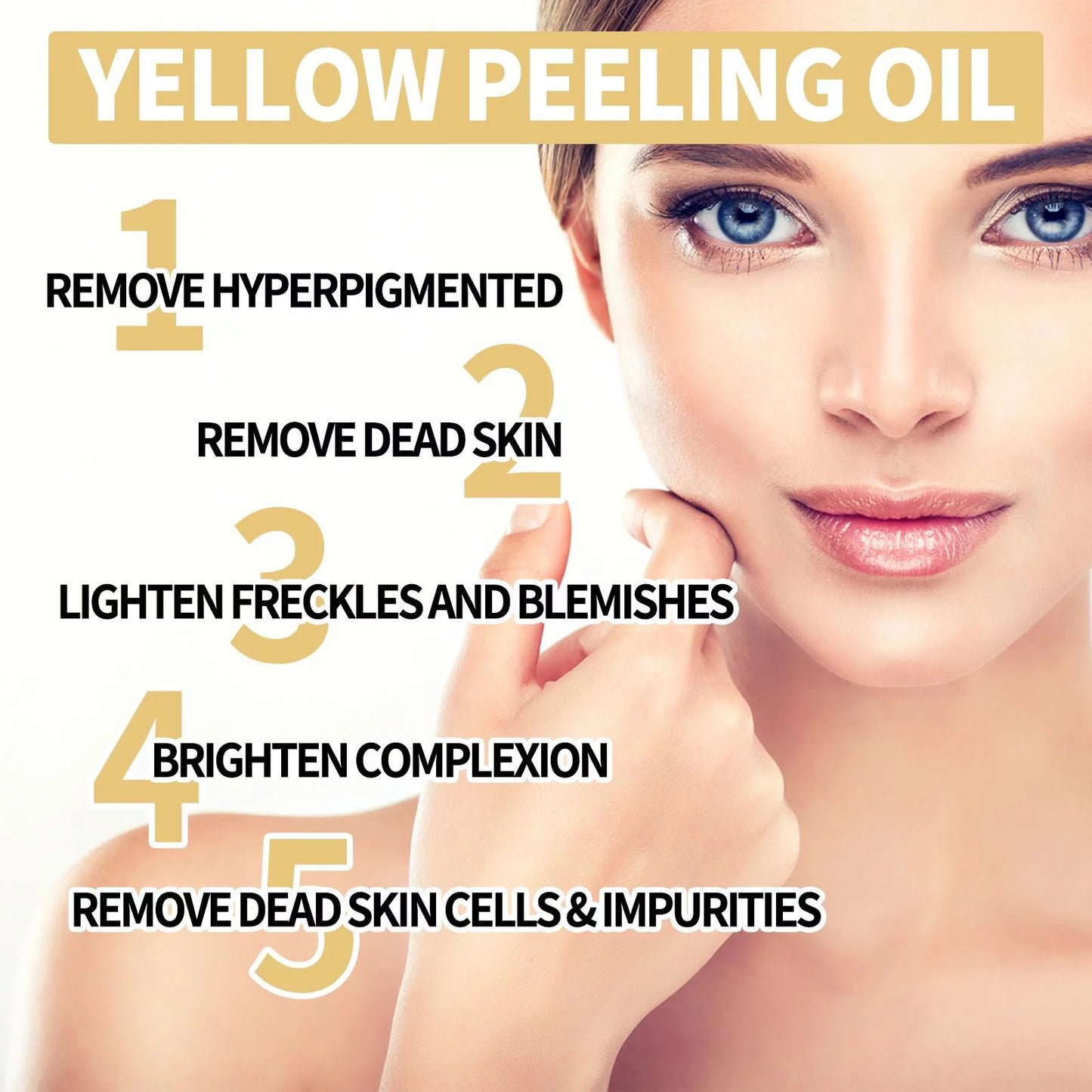 Brightening Peeling Oil Deep Cleansing Exfoliating Dead Skin Fading Spots Brightening Skin Oil Dark Skin Peeling Oil Powerful Exfoliating Oil 50Ml