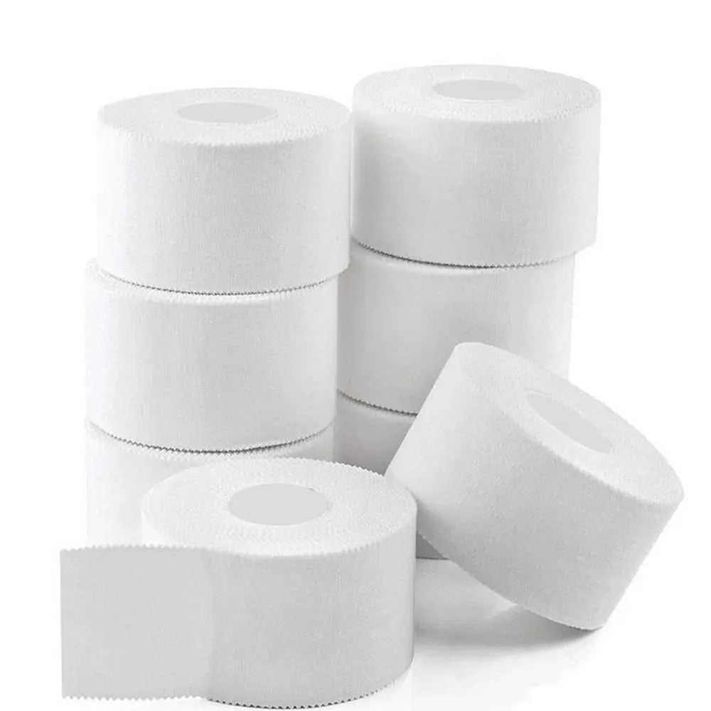 2.5/3.8/5Cm 9.1Meters Sport Athletic Waterproof Cotton White Boxing Adhesive Tape Strain Injury Support Sport Binding Bandage