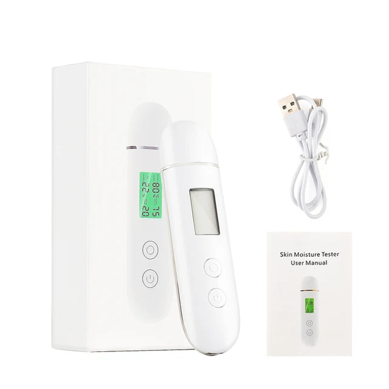 Skin Tester Face Skin Moisture&Oil Content Skin Analyzer Skin Water Cheek Elastic Skin Age Test Meter Fluorescent Agent Detector