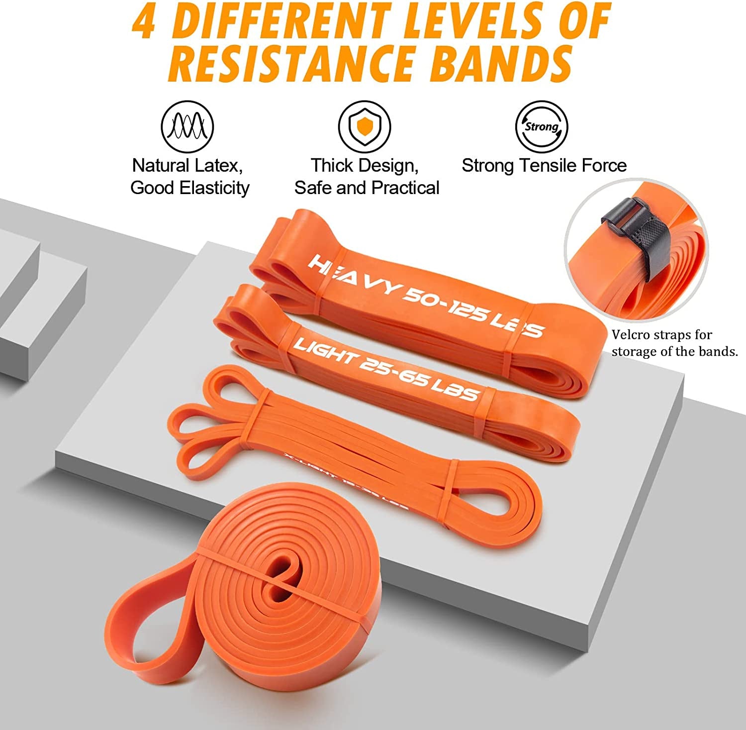 Resistance Band Bar Set Portable Full Body 500LBS Extra Heavy Home Gym with 4 Levels Resistance Bands, 2 in 1 Adjustable Bar and Gym Bag