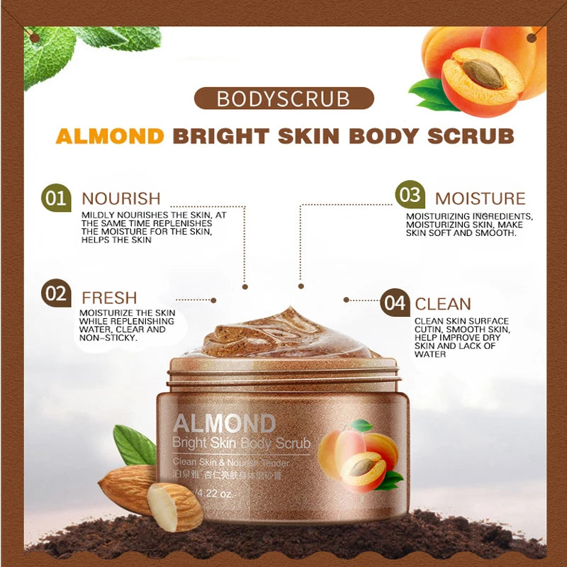 BIOAQUA Almond Skin Facial Scrub Cleansing Face Wash Whitening Cream Scrub Hydrating Exfoliating Korean Skin Care Products