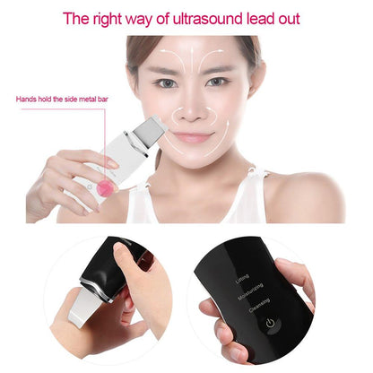 Ultrasonic Face Cleaning Skin Scrubber Facial Cleaner Skin Peeling Blackhead Removal Pore Cleaner Face Scrubber