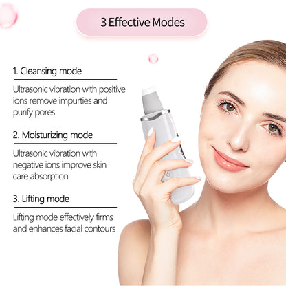 Ultrasonic Face Cleaning Skin Scrubber Facial Cleaner Skin Peeling Blackhead Removal Pore Cleaner Face Scrubber