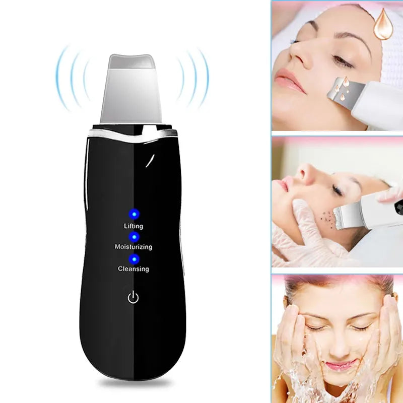 Ultrasonic Face Cleaning Skin Scrubber Facial Skin Peeling Blackhead Removal Pore Cleaner Face Scrubber Removedor De Espinillas