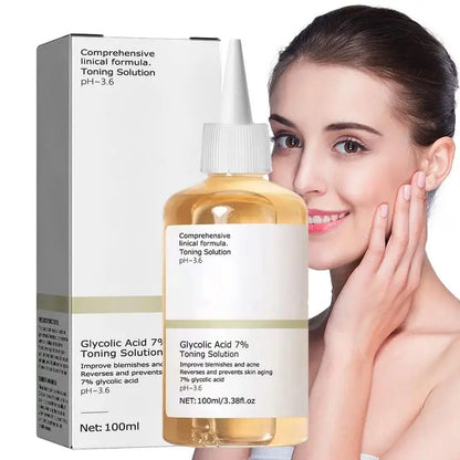 100Ml Glycolic Acid 7% Toning Solution Dispel Acne Astringe Pore Improve Blemish Improve Skin Prevent Skin Aging Skin Care Toner