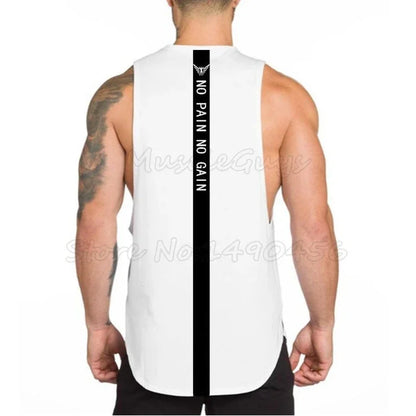 Brand Gym Clothing Mens Fitness Singlet Cotton Bodybuilding Stringer Tank Top Men Sleeveless Shirt Muscle Guys Vest Male