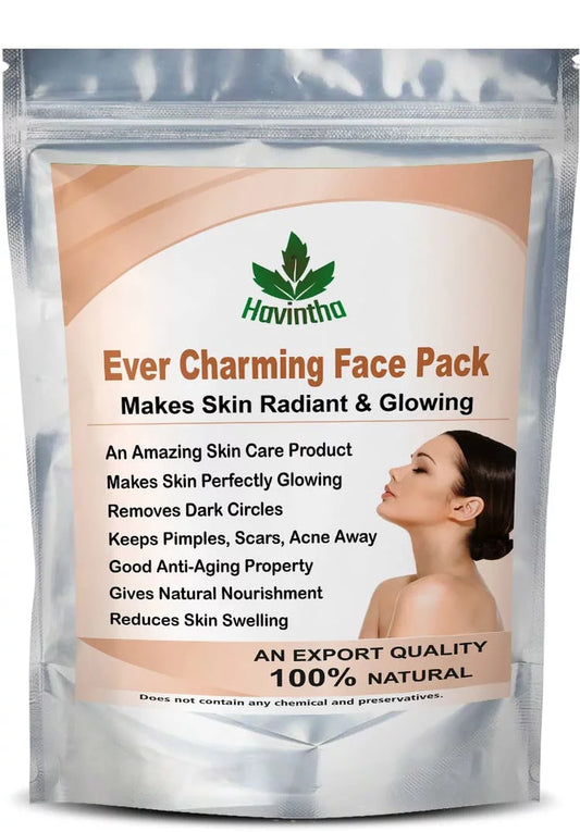 Evercharming Face Pack for Glowing Skin - All Skin Types | 4 Natural Ingredients (227 G)