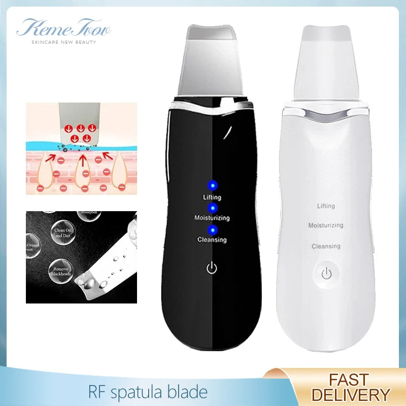 Ultrasonic Face Cleaning Skin Scrubber Facial Skin Peeling Blackhead Removal Pore Cleaner Face Scrubber Removedor De Espinillas