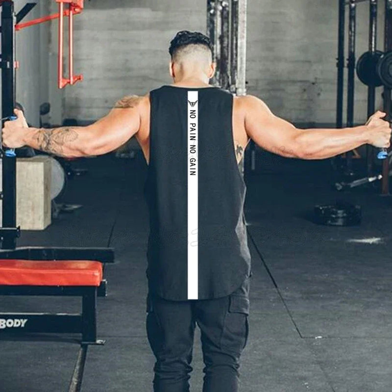 Brand Gym Clothing Mens Fitness Singlet Cotton Bodybuilding Stringer Tank Top Men Sleeveless Shirt Muscle Guys Vest Male