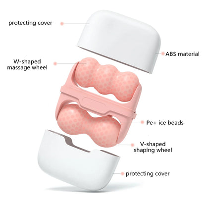 Ice Roller Quick Freezing Ice Skin Instrument Facial Beauty Double Head Massage Suitable for Any Skin Type