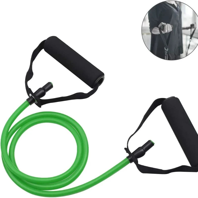 5 Levels Resistance Hot Yoga Pull Rope Bands Handles Elastic Sports Bodybuild Home Gym Workouts Muscle Training Rubber Tube Band