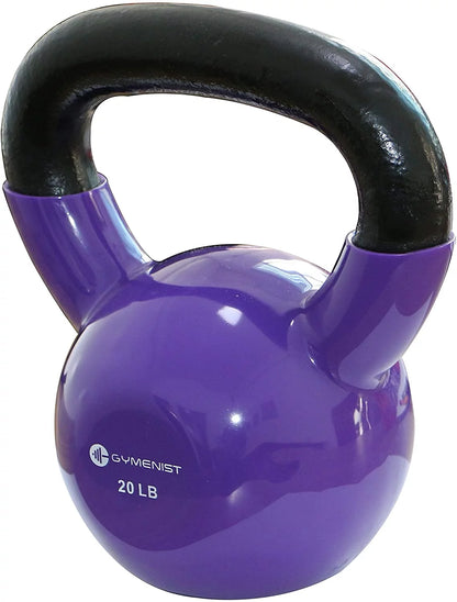 , 20Lb Vinyl Coating Kettlebell, Single