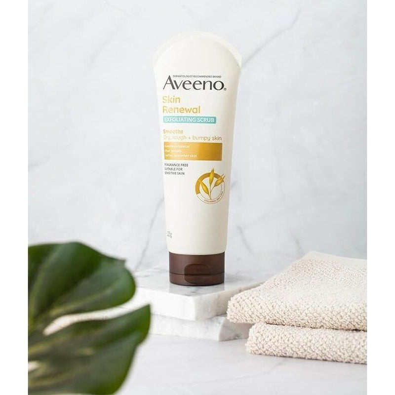 Aveeno Skin Renewal Exfoliating Body Scrub for Dry Skin 225G