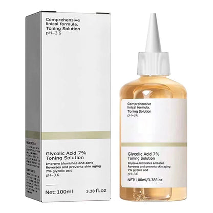 100Ml Glycolic Acid 7% Toning Solution Dispel Acne Astringe Pore Improve Blemish Improve Skin Prevent Skin Aging Skin Care Toner