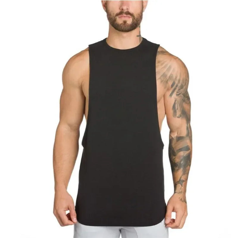 Brand Gym Clothing Mens Fitness Singlet Cotton Bodybuilding Stringer Tank Top Men Sleeveless Shirt Muscle Guys Vest Male