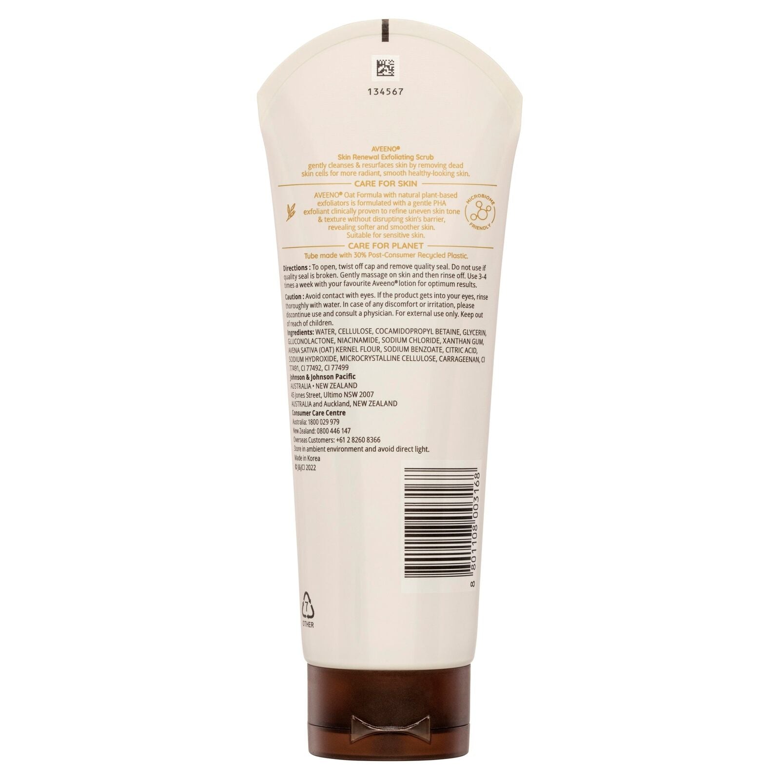 Aveeno Skin Renewal Exfoliating Body Scrub for Dry Skin 225G