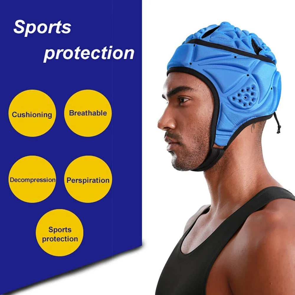 Rugby Football Helmet Headguard Goalie Hat Cap Soft Protective Rugby Headguard Adult