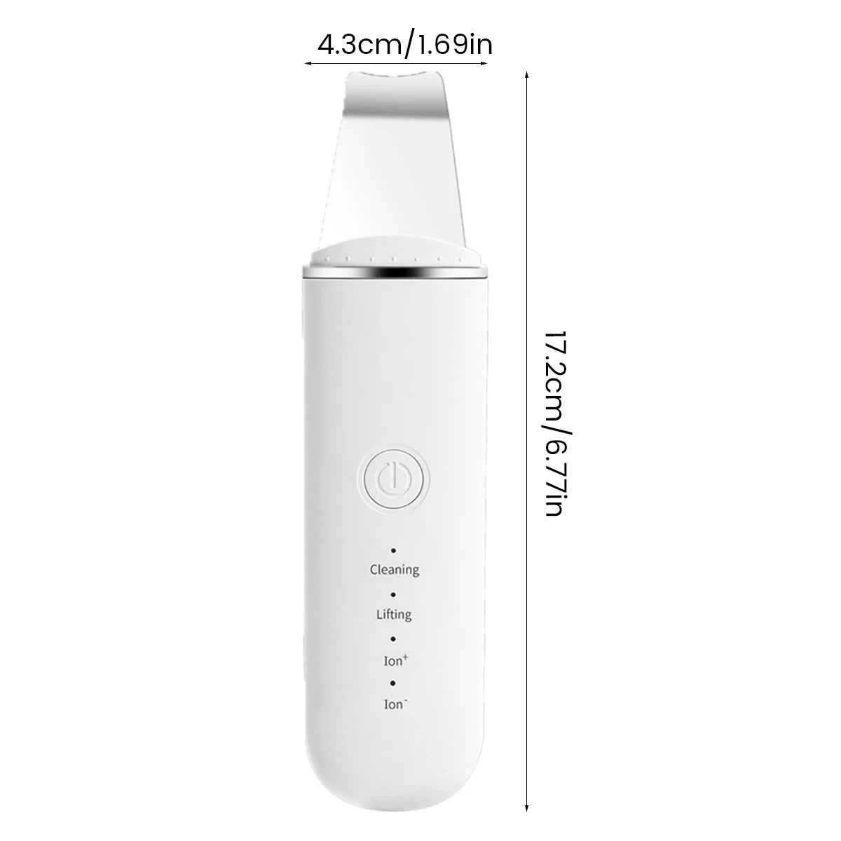 Facial Skin Scrubber USB Rechargeable Electric Ultrasonic Face Skin Spatula with 250Mah Battery and 4 Modes Portable Pore Deep Cleansing Blackhead Scraper Skin Care Beauty Tool