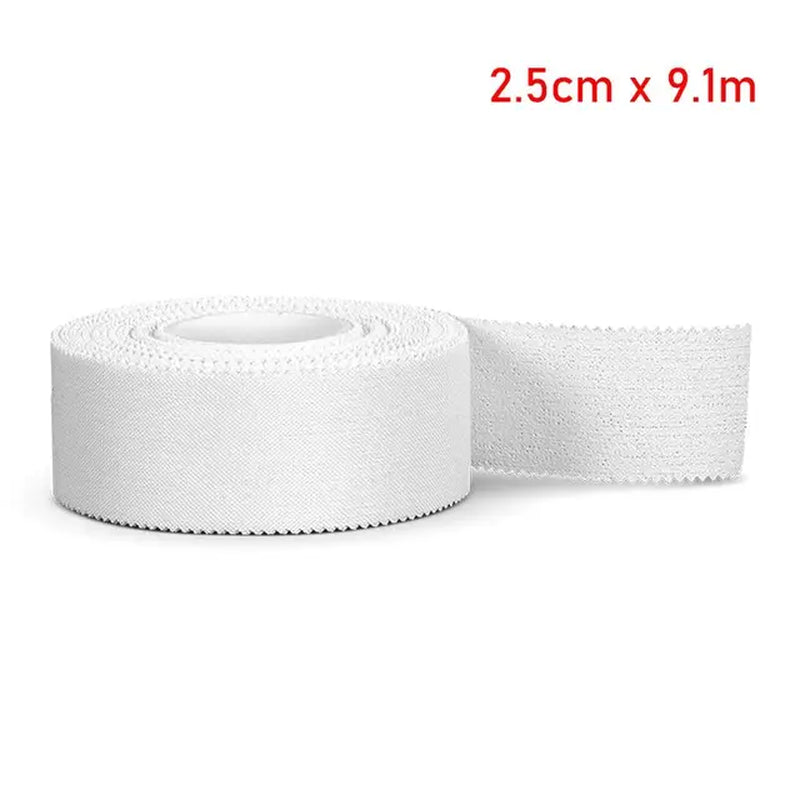 2.5/3.8/5Cm 9.1Meters Sport Athletic Waterproof Cotton White Boxing Adhesive Tape Strain Injury Support Sport Binding Bandage