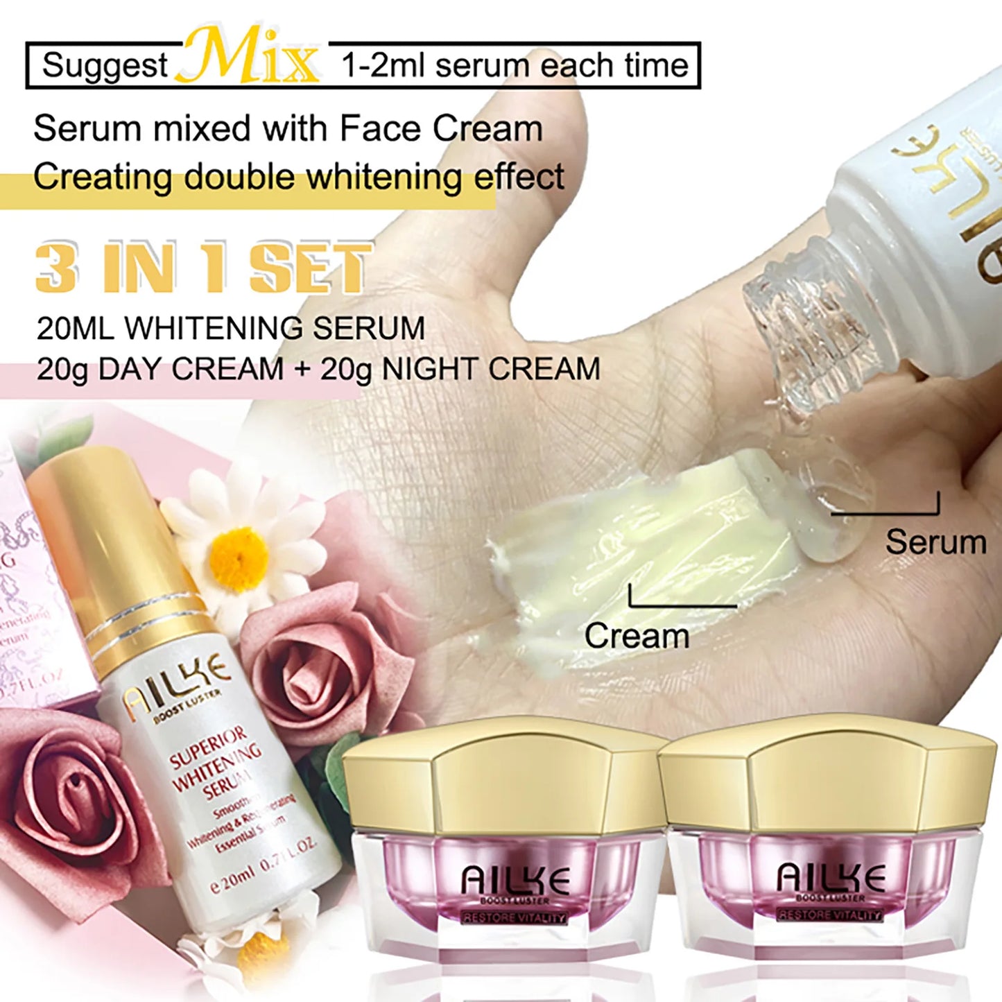 Lightening Face Cream, Antioxidant, Radiant Skin, Firming, with Sodium Hyaluronate, Clean Skin Facial Cream