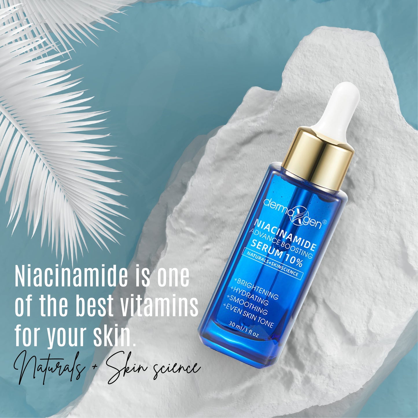 10% Niacinamide Serum for Smooth, Bright & Youthful Skin, Pore Reducer + Uneven Skin Tone Treatment, Treat Dark Spots, Diminishes Acne Prone, Skin Balancing, Restores Elasticity