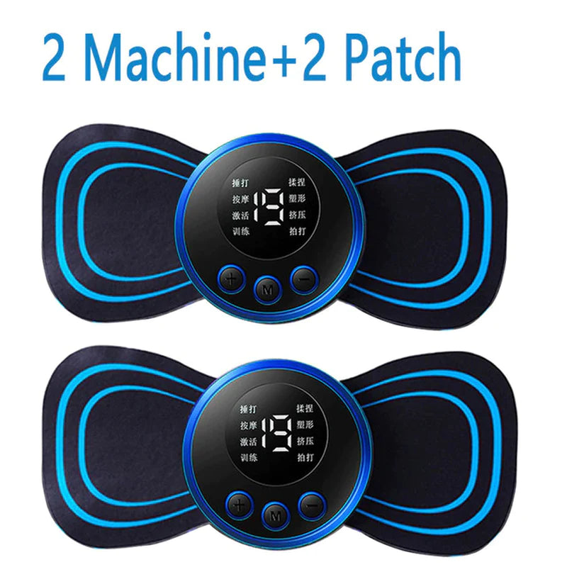 LCD Display EMS Neck Stretcher Electric Massager 8 Mode Cervical Massage Patch Pulse Muscle Stimulator Portable Relief Pain