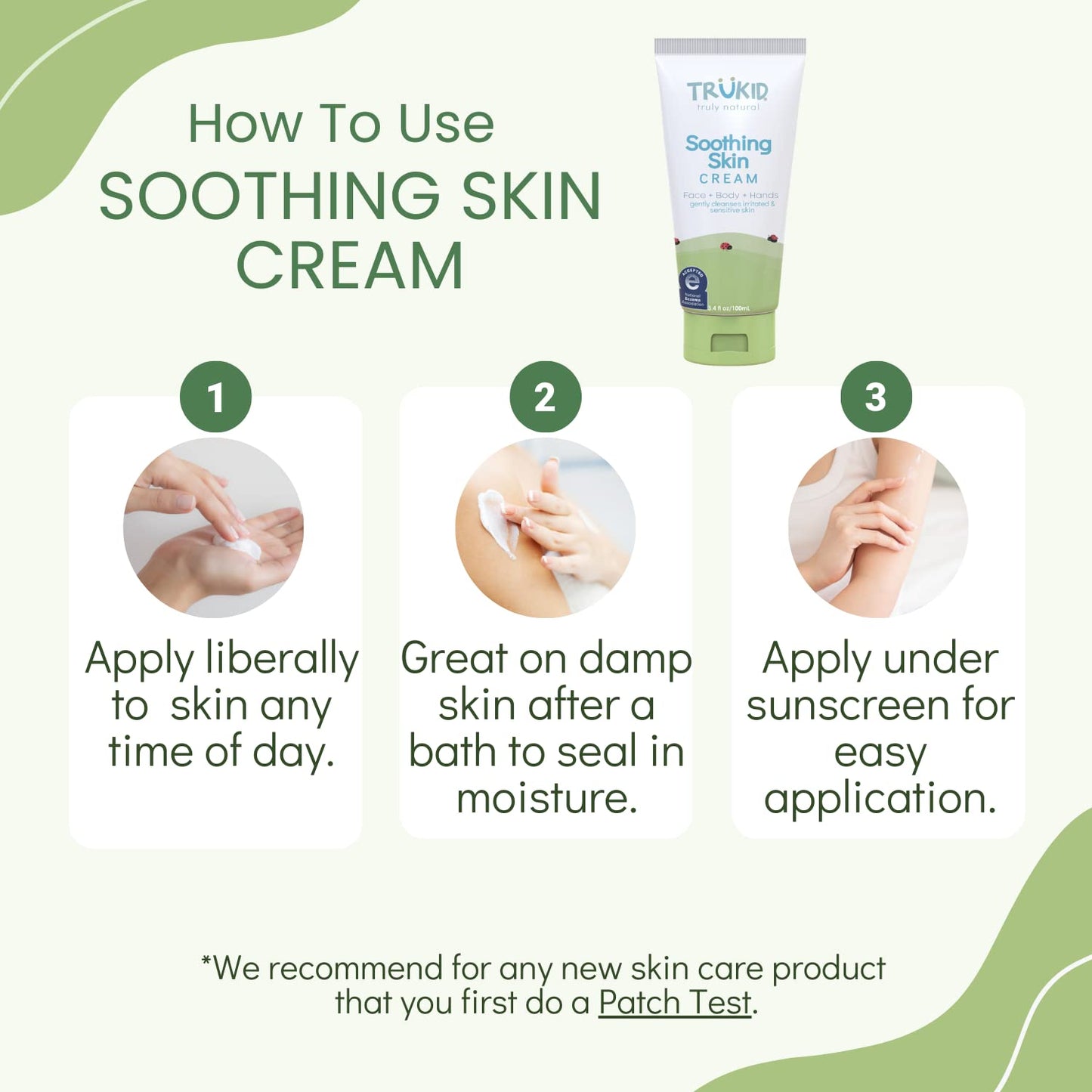 Soothing Skin Eczema Cream for Babies & Children, Nea-Accepted for Eczema, Safe for Sensitive Skin, All Natural Ingredients, Unscented, Hydrates & Moisturizes Irritated & Itchy Skin, 3.4Oz