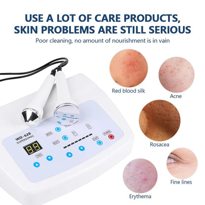 Ultrasonic Women Skin Care Whitening Freckle Removal High Frequency Lifting Skin anti Aging Beauty Facial Machine