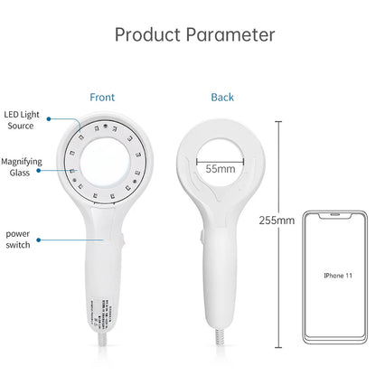 NEW Woods Lamp Woods Light Skin Examination Skin Fungus Detector Vitiligo Pityriasis Versicolor Melasma Detector